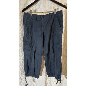 Ann Taylor Loft Navy Women Capri Pants Size 4 Cotton Blend